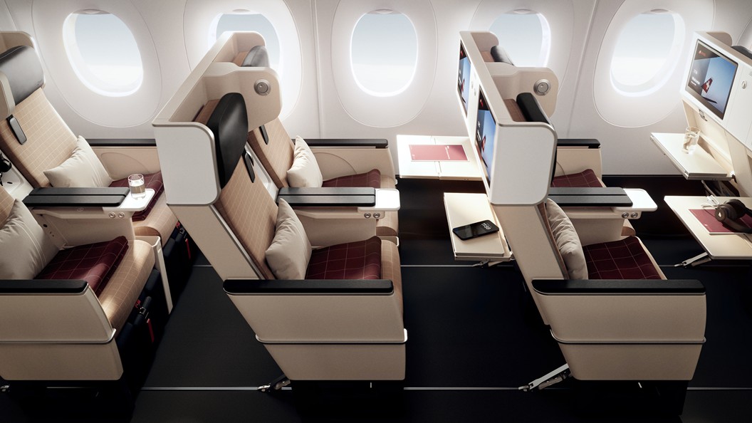 SWISS Airbus A350-900 – Symbol für SWISS Senses Kabinenkonzept Premium Economy